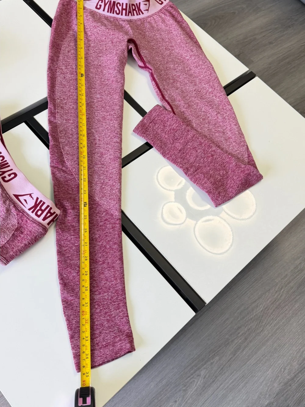 Gymshark Flex Heathered Maroon Sports Bra & Leggings Matching Set - Size Small